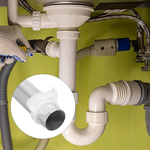 uxcell 2 Pcs Double Snap Grip Hose Clamps, Plastic 16.9-19 Mm/0.67-0.75 Inches Inner Dia Adjustable Several Ratcheting Tubing Clamp for Home, White in Saudi Arabia