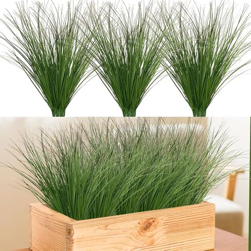 Artificial Grass,Fake Grass Artificial Shrubs Wheat Grass Greenery,Fake Grass Decor Artificial Plants Ornamental Grass Outdoor Fake Grass Green Leaves for Decoration(24PCS) in Saudi Arabia