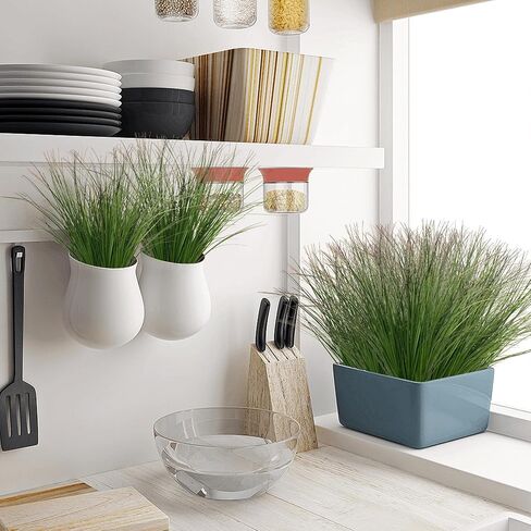 Artificial Grass,Fake Grass Artificial Shrubs Wheat Grass Greenery,Fake Grass Decor Artificial Plants Ornamental Grass Outdoor Fake Grass Green Leaves for Decoration(24PCS) in Saudi Arabia