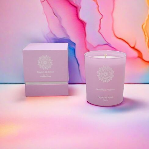 Scented Candle in Matt Glass (White) - Herre D'Hermes - Luxurious Box - 7.1 Oz - Gifts for Anniversaries, Birthdays, Housewarmings, and More - 40 Hrs Burn Time - Aesthetic Soy Candle Gift Set in Saudi Arabia