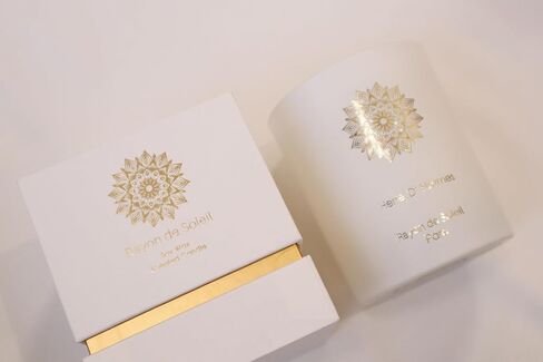 Scented Candle in Matt Glass (White) - Herre D'Hermes - Luxurious Box - 7.1 Oz - Gifts for Anniversaries, Birthdays, Housewarmings, and More - 40 Hrs Burn Time - Aesthetic Soy Candle Gift Set in Saudi Arabia