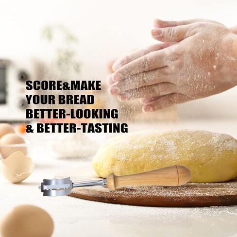 Bread Lame Blades, Stainless Steel Lame Bread Tool, Premium Sourdough Scoring Tool, Bread Scoring Tool with 10 Blades Tool Included Replacement Authentic Leather Protector Cover (Wood 001) in Saudi Arabia