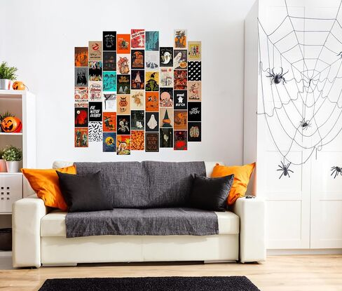 Waschbär Halloween Wall Collage Kit Aesthetic Pictures - Halloween Room Decor, Halloween Poster for Teen Girls, Witchy Room Decor, Halloween Decorations for Bedroom, 50pcs in Saudi Arabia