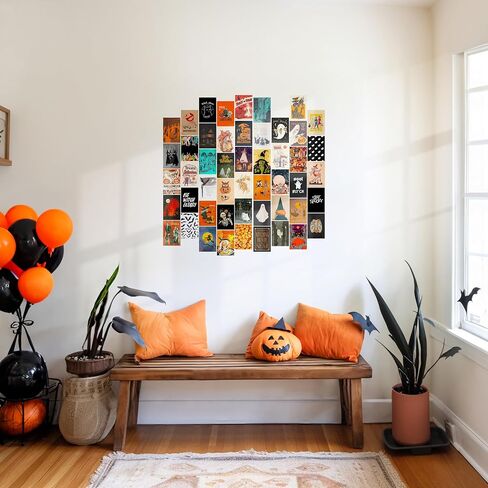 Waschbär Halloween Wall Collage Kit Aesthetic Pictures - Halloween Room Decor, Halloween Poster for Teen Girls, Witchy Room Decor, Halloween Decorations for Bedroom, 50pcs in Saudi Arabia
