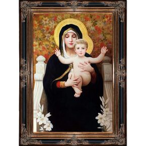 overstockArt سيدة الزنابق، 1899 مع لوحة زيتية مؤطرة من Excalibur، 46.5 بوصة × 34.5 بوصة، متعددة الألوان in Kuwait