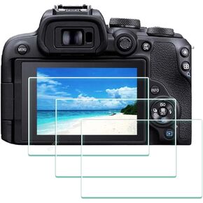 Screen Protector for Canon EOS R10 Camera & Hot Shoe Cover [2+3Pack], ULBTER 0.3mm 9H Hardness EOSR10 Tempered Glass Flim Anti-Scrach Anti-Fingerprint Anti-Bubble Anti-Water