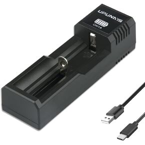 2 Bay 18650 li-ion Battery Charger, Suitable for 3.7V Type C Li-ion Rechargeable Battery 18650 10440 18350 17500 17650 16340 14500 20700, Universal Battery Charger (Battery not Included