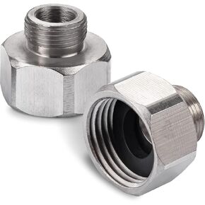 1/2 to 3/8 Reducer Kicimpro 3/8 Female to 1/2 Male Adapter Water Supply Line Hose Adapters Compression Fitting Brass 2 Pieces