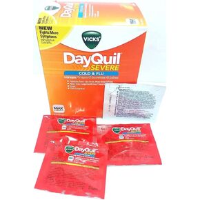 DayQuil Cold & Flu Severe 2caps Individual Pouches 25pack, Orange