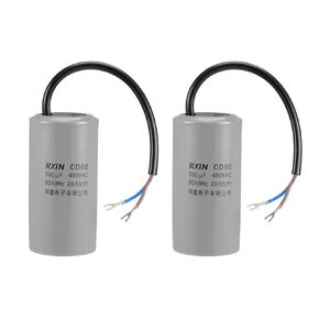 uxcell 500uf Motor Star Capacitor 500mfd AC 450V for HSingle-Phase 50/60 Hz AC Motor and Fan 2Pcs