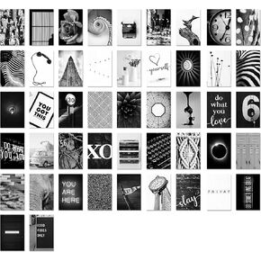 مجموعة صور مجمعة للحائط من العلامات التجارية GSM باللونين الأبيض والأسود، مجموعة من 50 صورة فردية مقاس 4 × 6 بوصة لغرفة النوم في الكلية في سن المراهقة in Kuwait