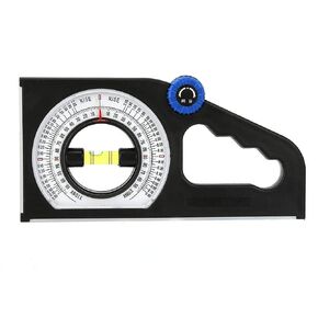Universal Slope Angle Meter, Dual-Scale Rotary Pitch Finder with Level Vial + Thumb Dial, 0-180 Degree Inclinometer Magnetic Multifunctional Level Protractor