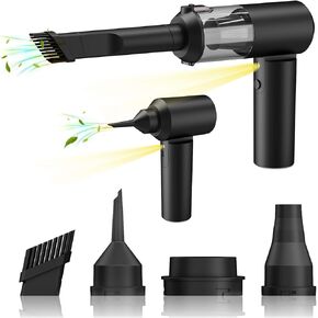Mini Cordless Vacuum Cleaner for Car, Foldable 14000Pa Handheld Car Vacuum Wireless, Strong Suction 4 in 1 Air Blower and Dust Buster, Small Portable Vacuum Cleaner Office, Keyboard and Home