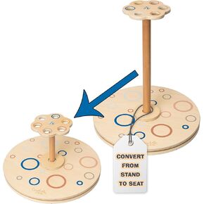 Wooden Stand and Spin Toy | Balance Board 360° Spinner Stand Toddler Toys Age 2, 3, 4, 5, Birthday for Boy Girl, 18 Months +, Kids Toy Indoor or Outdoor for 2 Year Old (Patent Pending)