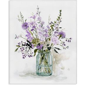 Stupell Industries Mixed Purple Botanicals Traditional Flower Arrangement Painting Canvas Wall Art, Design By Carol Robinson