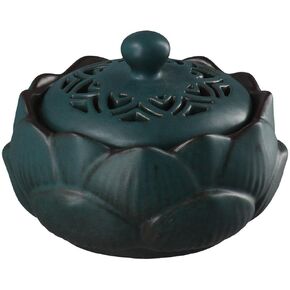 Ceramic Plate Incense Burner Lotus Incense Burner, Coil Incense Censer, Indoor Incense Holder, Yoga, Office, Chinese Aesthetics