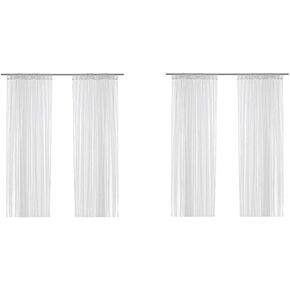 Ikea Lill Sheer Curtains 4 Panels 98 X 110 (2 Curtain Pairs, White)