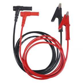 DIANN 2pcs Multimeter Test Leads Banana Plug Right Angle to Alligator Clips Soft Test Cable Wires for Electrical Testing 3.3ft / 1m