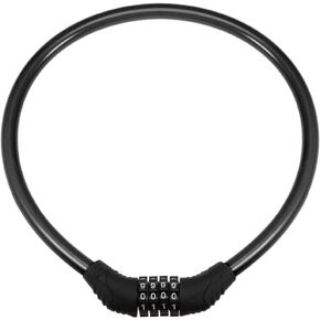 uxcell Bike Cable Lock, 4 Digit Resettable Combination Lock, Black, 2 Feet