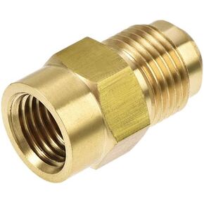 uxcell Brass Pipe fitting, 5/8-18UNF Flare Male to 1/4NPT Female Thread, Tubing Adapter Hose Connector, for Air Conditioner Refrigeration