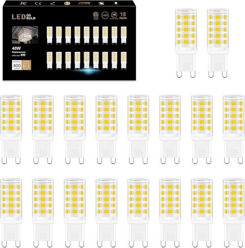 GOLSPARK G9 Led Bulbs, 4W Chandelier Light Bulbs (40W Halogen Equivalent),3000K Soft White, G9 Bi Pin Base,Non-dimmable,360 Degrees Beam Angle,400LM,Pack of 6 in Saudi Arabia