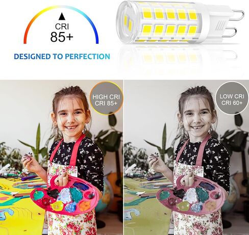 GOLSPARK G9 Led Bulbs, 4W Chandelier Light Bulbs (40W Halogen Equivalent),3000K Soft White, G9 Bi Pin Base,Non-dimmable,360 Degrees Beam Angle,400LM,Pack of 6 in Saudi Arabia