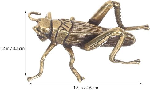 Brass Cricket Brass Grasshopper Metal Cricket Decor Art Sculptures Collectible Home Decor Brass Animal Decoration for Home Office Bookshelf Brass Cricket Figurine in Saudi Arabia