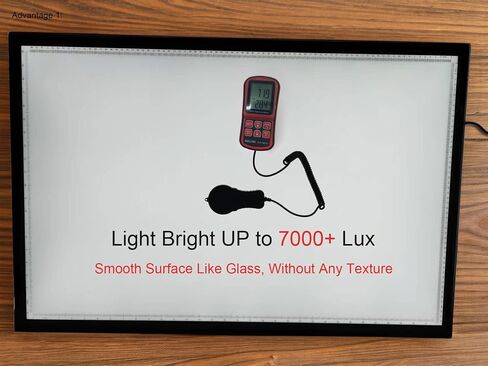 لوحة إضاءة WELZK 7000+ Lux A1 للرسم الماسي، 34.5 × 22.8 بوصة، صندوق إضاءة كبير جدًا بثلاثة ألوان مع محول UL. 10 مستويات/تعتيم بدون خطوات للتتبع والرسم وما إلى ذلك in Kuwait