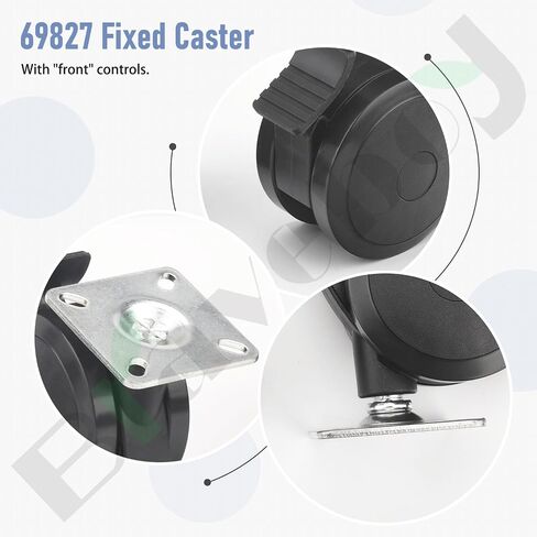 69827 Fixed Caster Compatible with Spirit 200/300 Series Grills (2013-2017/2019). Caster Diameter 2-7/8", Mounting Plate 2-3/8" - W/Hardware (1) in Kuwait