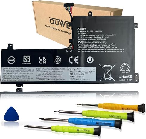 بطارية كمبيوتر محمول OUWEE L17M3PG2 متوافقة مع Lenovo Legion Y7000-2019 Y7000P-1060 Y530-15ICH-1060 Y540-15IRH Y540-17IRH Series L17C3PG2 5B10Q88555 5B10Q88559 11.52V 57Wh 4955mAh (طويلة) الخط) in Saudi Arabia