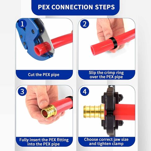 (10 عبوات) تركيبات Lidertik Pex تركيب تجعيد الكوع 90 درجة، 1/2 بوصة PEX B F1807 إلى 3/4 بوصة PEX B F1807 محول نحاسي LI-APXE1234 (10 قطع) in Kuwait