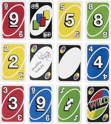 Mattel Games UNO Card Games, Left Hand Mattel Games UNO Game in Storage Tin with 112 Cards and Instructions, Travel Games in Saudi Arabia