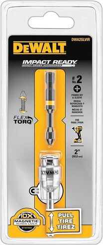 DEWALT FlexTorq Magnetic Bit Holder, Impact Ready, 2-Inch (DWA2SLVIR) in Saudi Arabia