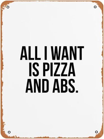 ملصق جداري فني من Muecddoa All I Want is Pizza and ABS - 12 × 8 بوصة in Kuwait