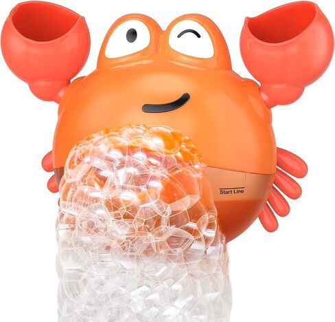 KINDIARY Bath Toy, Crab Bath Bubble Maker for Baby, Toddlers 1-3, Infants, Kids, Automatic Bubbles Machine Blower for Bathtub, Battery Operated in Saudi Arabia