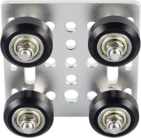 V Wheel Plate for 2020 Series V-Slot Aluminum Profiles, V Slot Gantry Plate with POM Wheels for 3D Printers and CNC (Silver) in Saudi Arabia