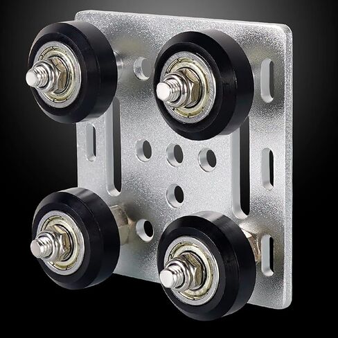 V Wheel Plate for 2020 Series V-Slot Aluminum Profiles, V Slot Gantry Plate with POM Wheels for 3D Printers and CNC (Silver) in Saudi Arabia