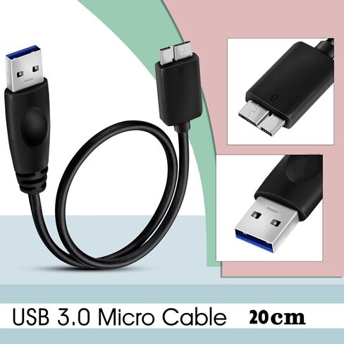 SAITECH IT USB 3.0 Cable A to Micro B high Speed Upto 5 Gbps Data Transfer Cable for Portable External Hard Drive (SaiTech IT-015) in Saudi Arabia