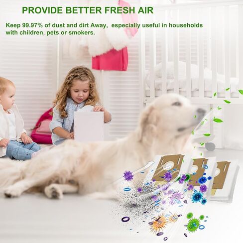 10 أكياس غبار للاستعمال مرة واحدة متوافقة مع المكانس الكهربائية الروبوتية ECOVACS Deebot T8 AIVI/T8/N8 Pro Plus/T9 Series/DX93/DDX96 (ليست لـ Deebot T10) in Kuwait