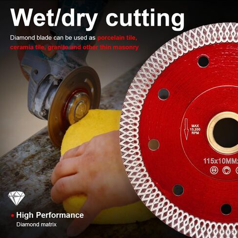 3 Pcs/Lot 4.5" Tile Blade,Super Thin Porcelain Diamond Saw Blade | Fast,Clean Cuts with Great Life & Speed,for Granite Marble Ceramic Tiles,7/8"-5/8" Arbor in Saudi Arabia
