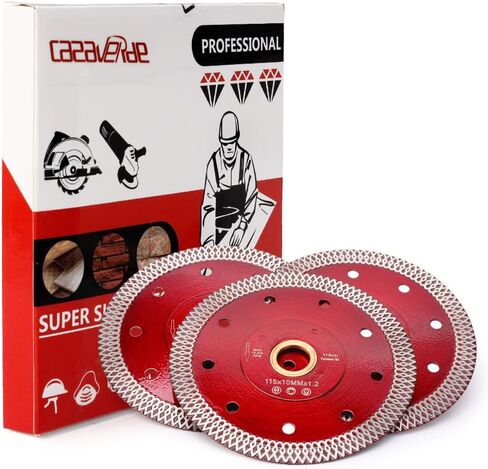 3 Pcs/Lot 4.5" Tile Blade,Super Thin Porcelain Diamond Saw Blade | Fast,Clean Cuts with Great Life & Speed,for Granite Marble Ceramic Tiles,7/8"-5/8" Arbor in Saudi Arabia