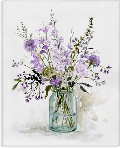 Stupell Industries Mixed Purple Botanicals Traditional Flower Arrangement Painting Canvas Wall Art, Design By Carol Robinson in Saudi Arabia