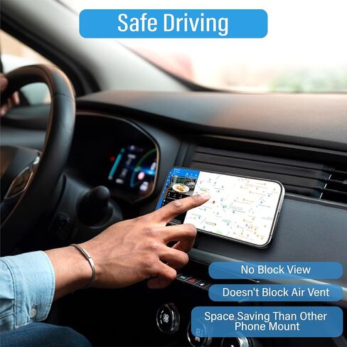 TT&C Universal Magnetic N52 6pc Air Vent Phone Mount Holder for Car, 360° Adjustable Super Strong Magnet for iPhone, Samsung, Google, and More. in Kuwait