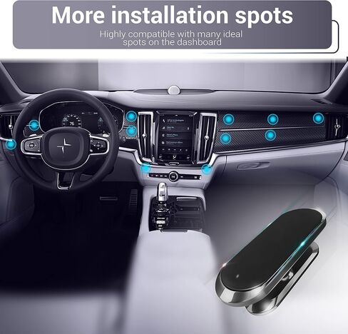 TT&C Universal Magnetic N52 6pc Air Vent Phone Mount Holder for Car, 360° Adjustable Super Strong Magnet for iPhone, Samsung, Google, and More. in Kuwait