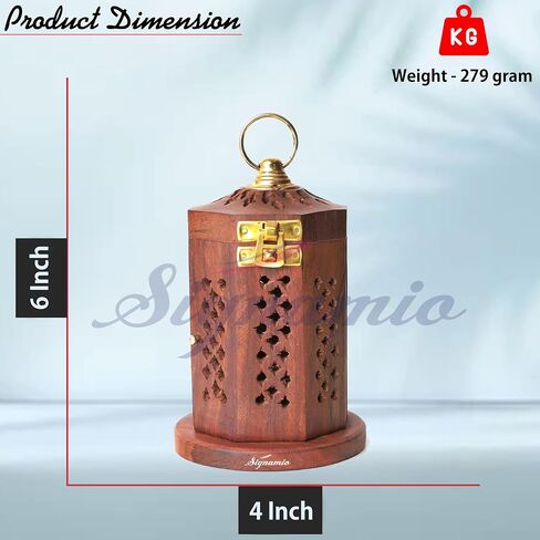 Sambrani Dhoop Stand - Ceramic Dhoop Holder for Pooja Room Decoration Items - Elegant and Durable Design - Black in Saudi Arabia