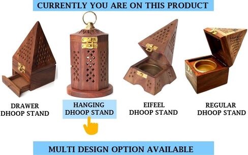 Sambrani Dhoop Stand - Ceramic Dhoop Holder for Pooja Room Decoration Items - Elegant and Durable Design - Black in Saudi Arabia