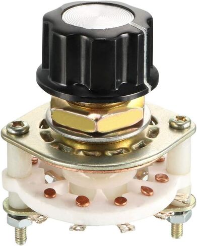 uxcell 1P10T 1 Pole 10 Throw Single Deck Band Channel Rotary Switch Selector with Plastic Knob in Saudi Arabia