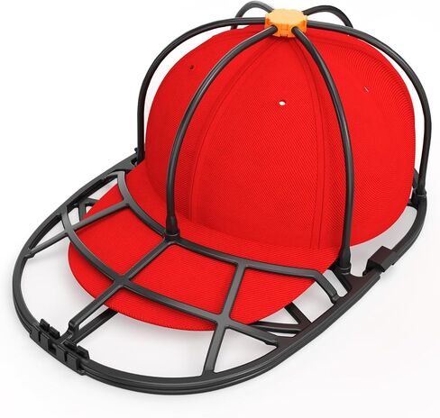 1-Pack Hat Washer Cage, Upgradedd Baseball Cap Washer for Dishwasher/Washing Machine, Hat Cleaner Protector Fit for Adult and Kids Hats, Black in Saudi Arabia