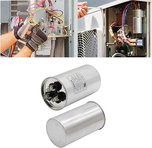 50+5 MFD 50/5 uF 370/440VAC CBB65 مكثف بدء دائري مزدوج التشغيل للمكثف المستقيم البارد، مكيف هواء المضخة الحرارية، محرك التيار المتردد، تشغيل محرك التيار المتردد، تشغيل المروحة in Kuwait