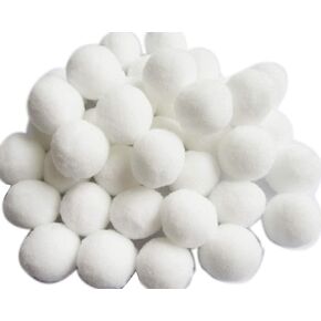 كرات YYCRAFT Craft Pom Pom مقاس 1.5 بوصة بوم بوم بيضاء 50 قطعة (حجم بوم: 1.5 بوصة)